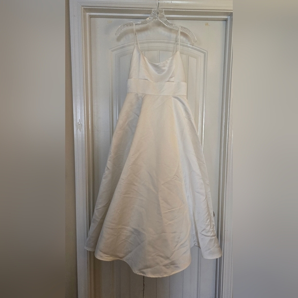 BHLDN White Spaghetti Strap Wedding Event Dress - Picture 2 of 5